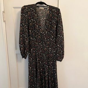 Doen maxi Charleston dress black floral